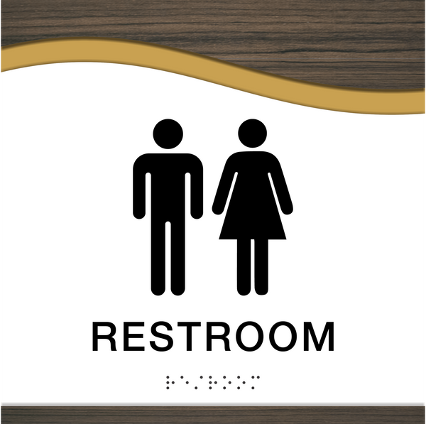 Pi - Restroom Sign 9" x 9"