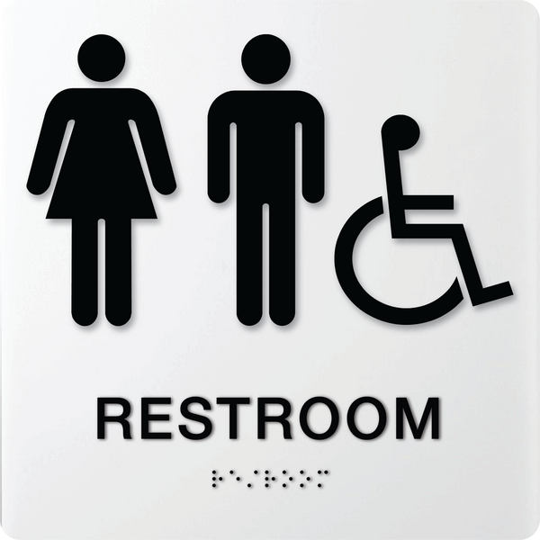 Theta - Restroom ID B 9.25" x 9.25"